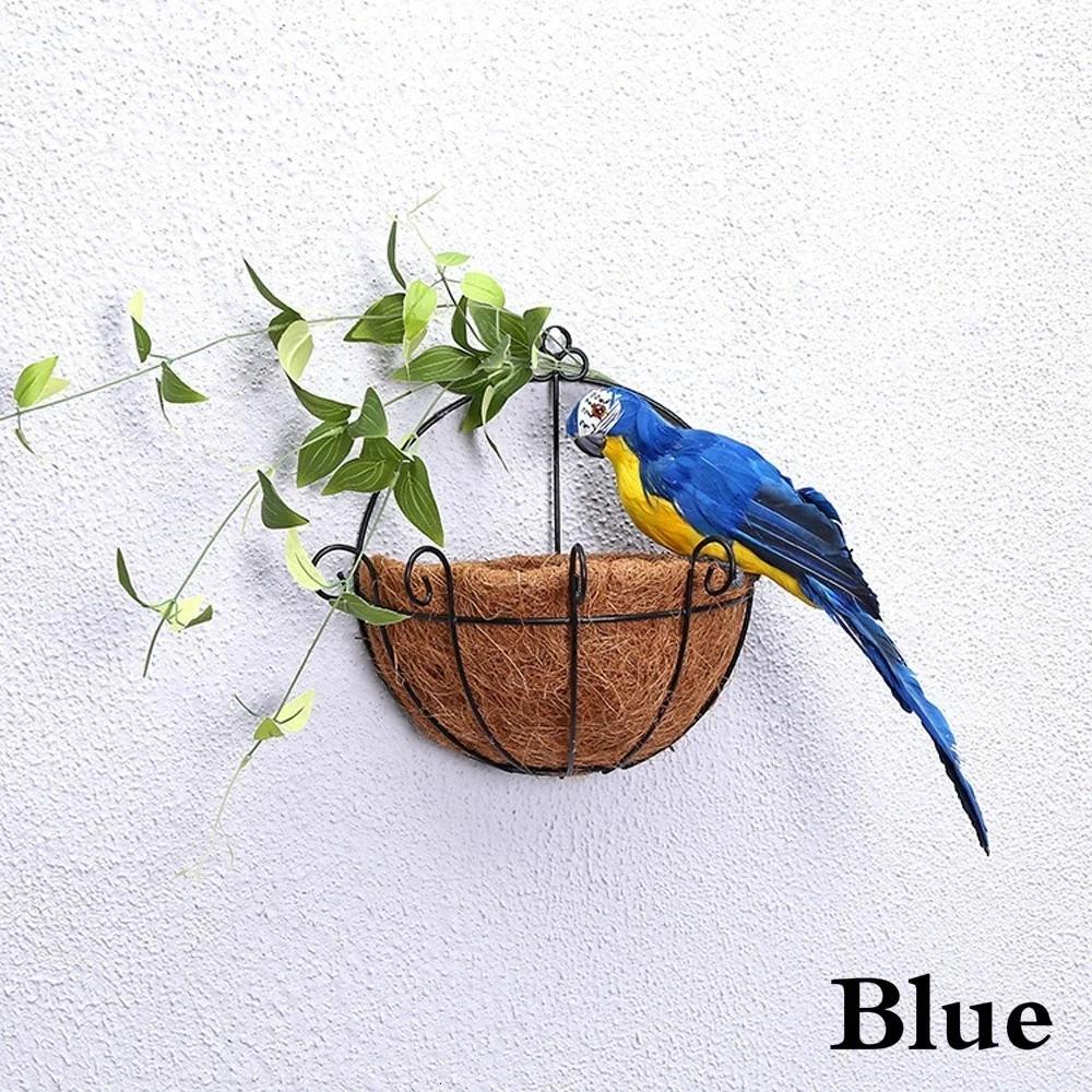 25/35cm Handmade Simulation Parrot Creative Feather Lawn Figurine Ornament Animal Bird Garden Bird Prop Decoration Miniature
