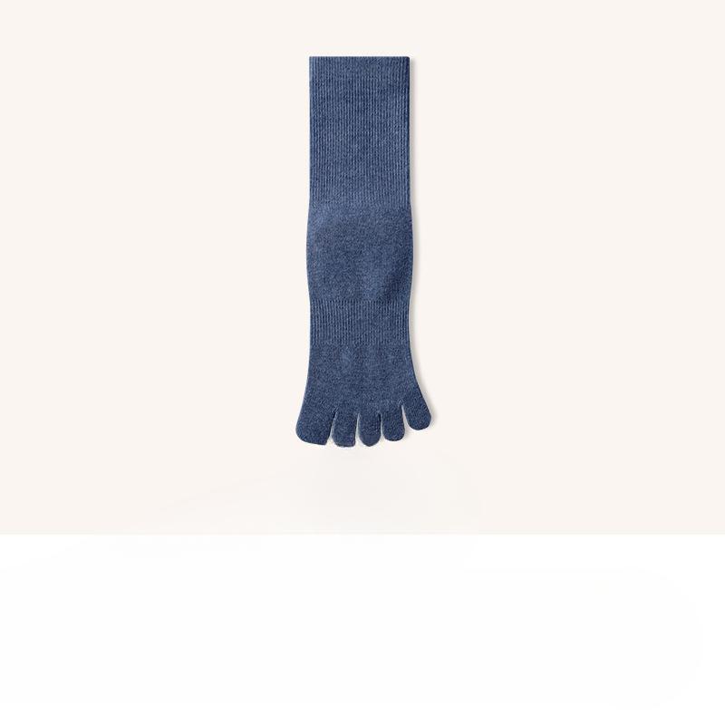 Male Autumn and Winter Cotton Anti Bacterial Deodorant Breathable Sweat In The Tube Five Finger Socks
