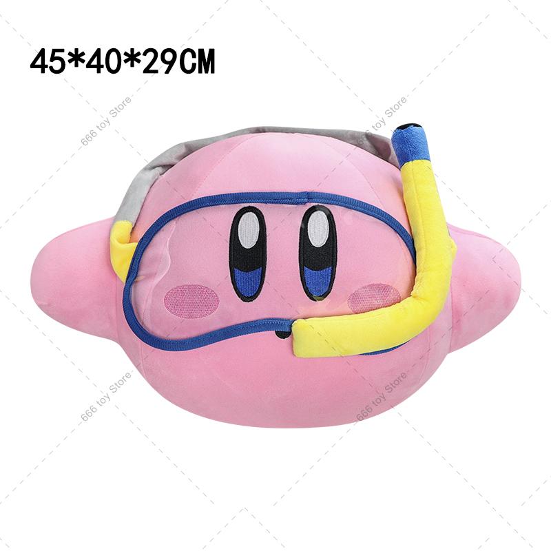 New Big Size Anime Star Kirby Diving Kirby Stuffed Peluche Plush High Quality Toys Christmas Birthday Great Gift 45x40x29CM