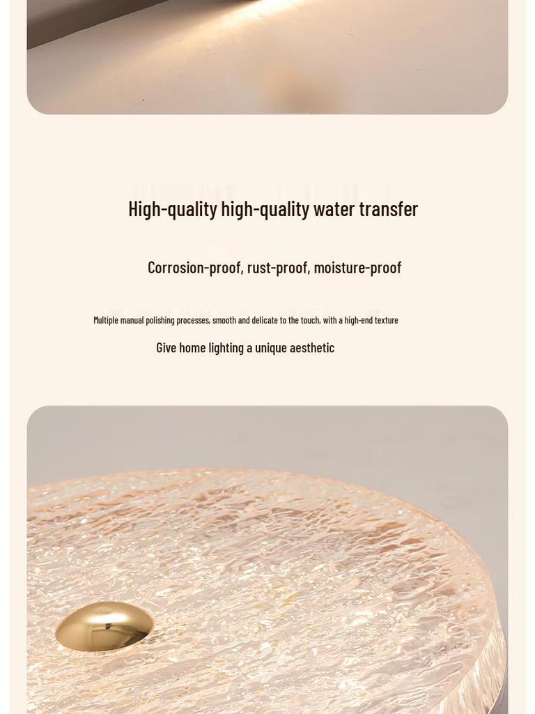 Modern Italian Minimalist Ceiling Light, Walnut Finish, Full Spectrum Eye Protection for Bedroom & Study