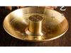 Brass Zen Incense Holder - Nine-Hole Copper Plate for Household Offerings