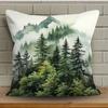 Colorful Peaceful Forest Landscape Printed Pillowcase, Home Decoration Pillow, Living Room Sofa Decoration Pillowcase