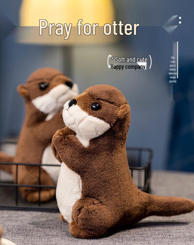 Peluche Carino Lontra Marina - Compagno Rilassante Regalo per Bambini