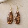 Luxury High Quality Natural Emperor Stone Water Drop Earrings Earrings European and American Popular Retro Jewelry