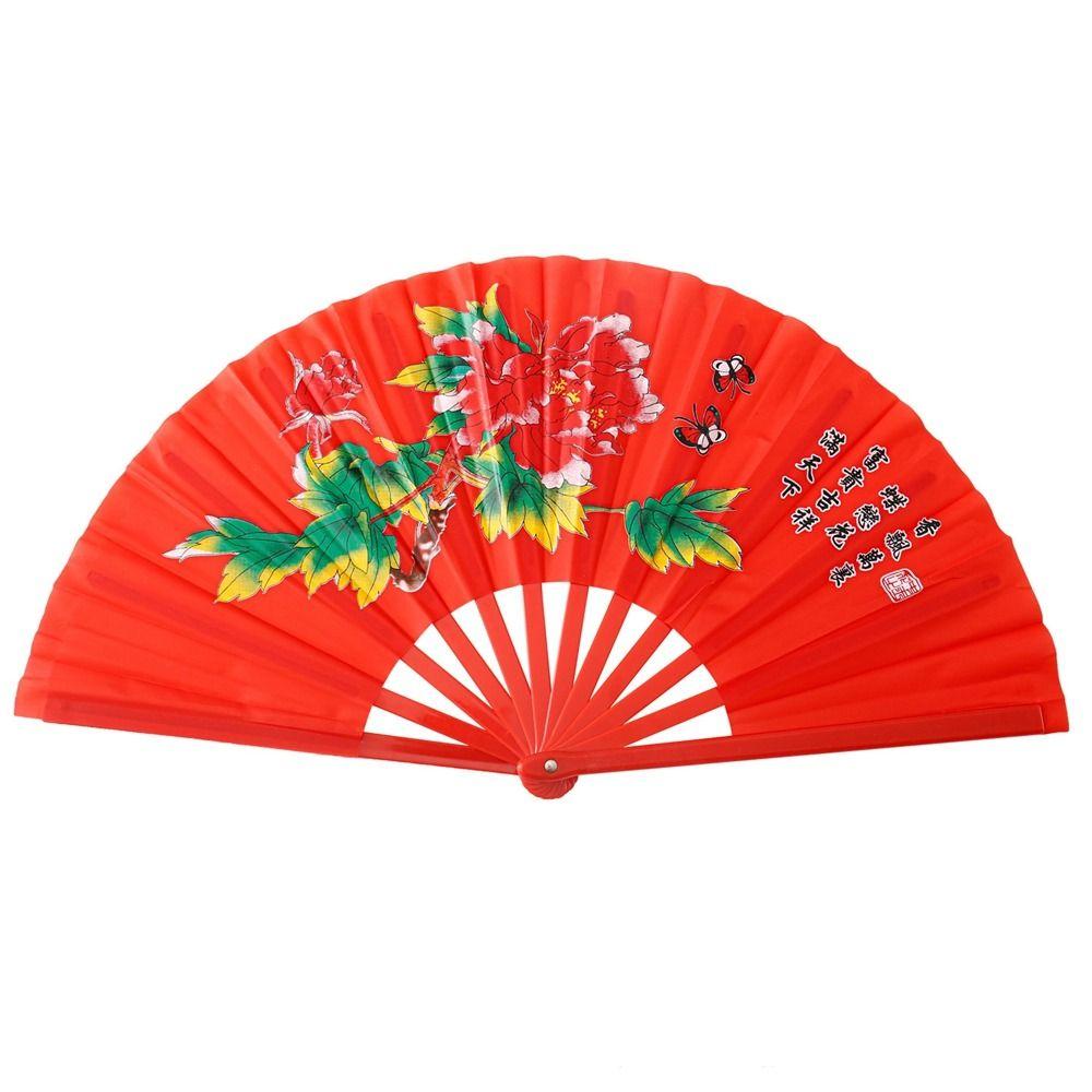 Plastic Bone Dance Performance Fan 34cm Hand Folding Stage Fan  Wedding Party Decor
