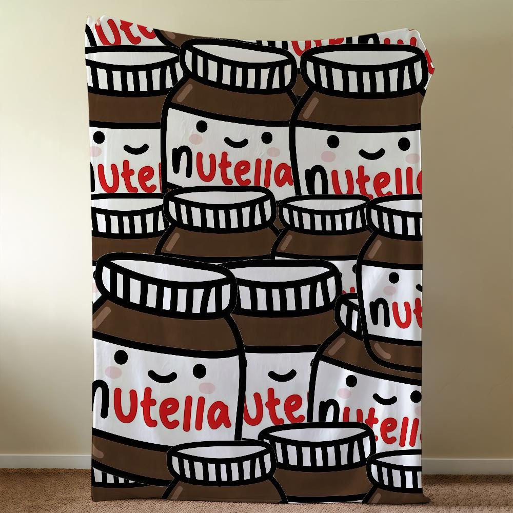 N-NutellaS-ES Logo Luxury Blanket Throw Super Cosy Plush Living Room Sofa Couch Childish Birthday Gifts