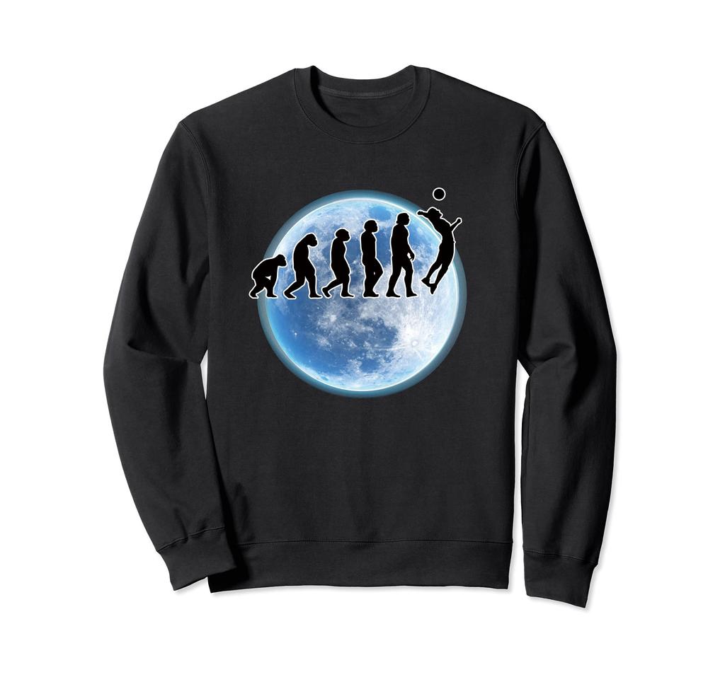 Lustiges Volleyball-T-Shirt, Menschliche Evolution, Lustige Volleyball-Kleidung, Original Vereinsaktivitäten, Lustige Merchandise-Artikel, Herren-Sweatshirt