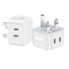 Hot Selling Pd20w Charger Suitable for Samsung Apple 15 Charger 20w British Standard Dual C Port Plug Fast Charging