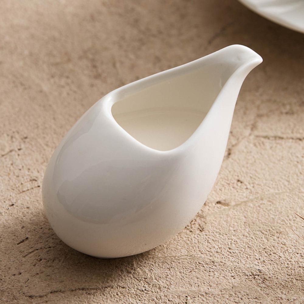 2 Piece Heat-resistant Gravy Boats Glazed Surface Sauce Dispenser Restaurant