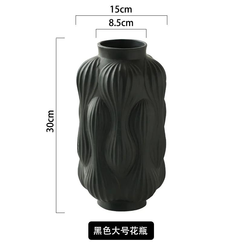 Nordic Creative Ceramic Vase Decoration Gold Embossed Texture Crafts Home Living Room Modern Flower Arrangement Accessories