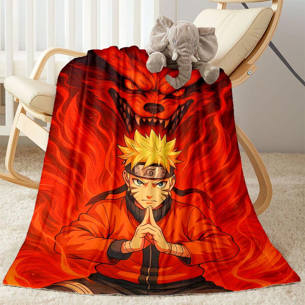 Naruto And Nine-tailed Fox Suitable Blanket for Offices, Travel, Living Rooms Also a Good Gift for Friends and Family Suitable for All Seasons.