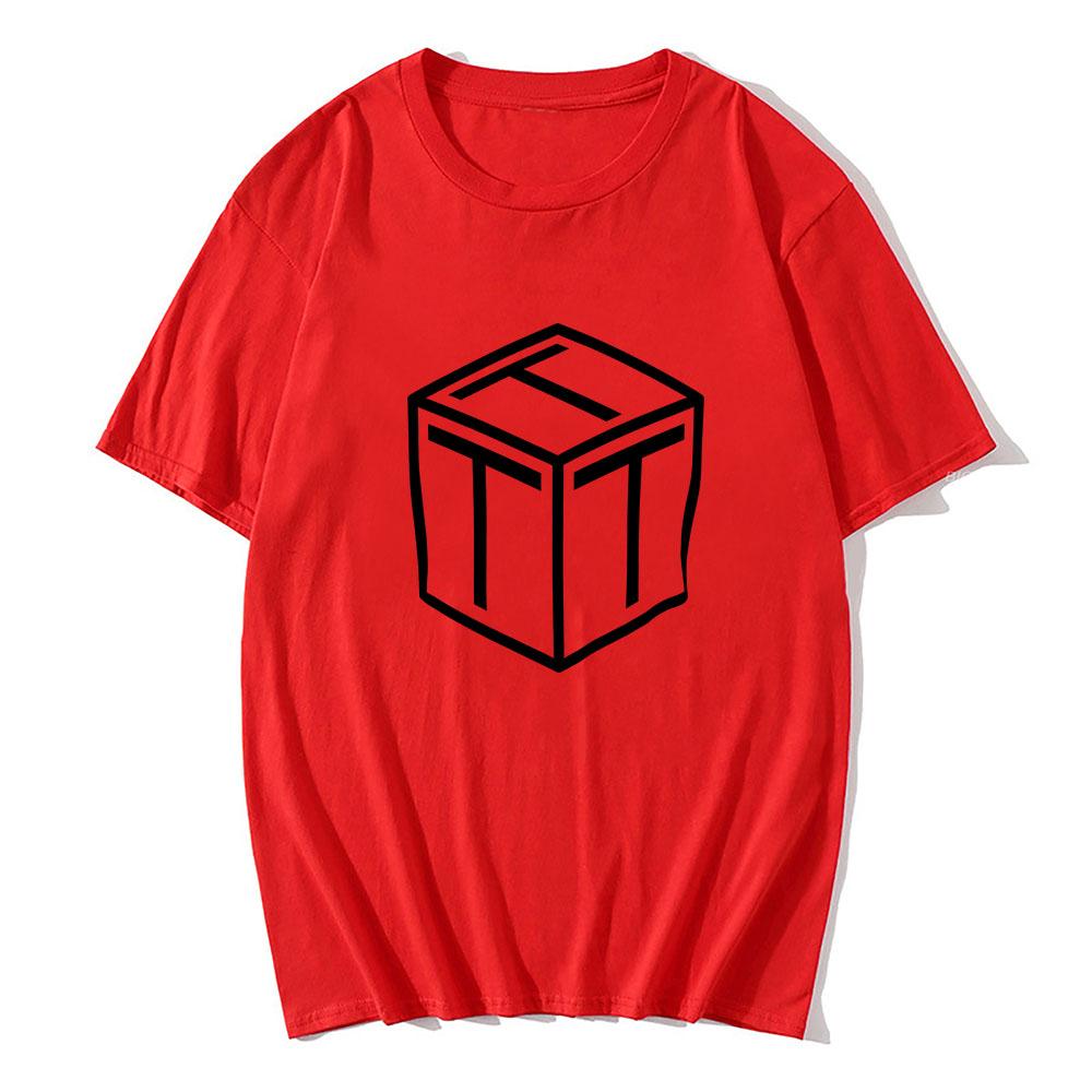 The Temper Trap Cube Print T-shirt Short Sleeve Cotton O-neck Male Tshirts Unisex Streetwear Casual Loose Summer Fashion T Shirt
