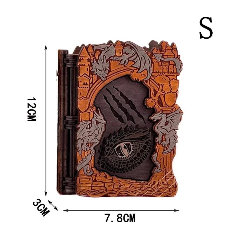 

Подарочная коробка Grimoire. Коробка для хранения драконов. Деревянная коробка с узором дракона. Деревянные изделия, коробки для хранения тотемов драконов.