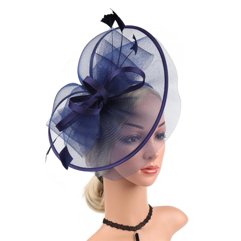 Retros Feather Mesh Hair Clip Handmade Elegant Hair Accessory For Women Wedding Party Retros Style Lightweight Decoration