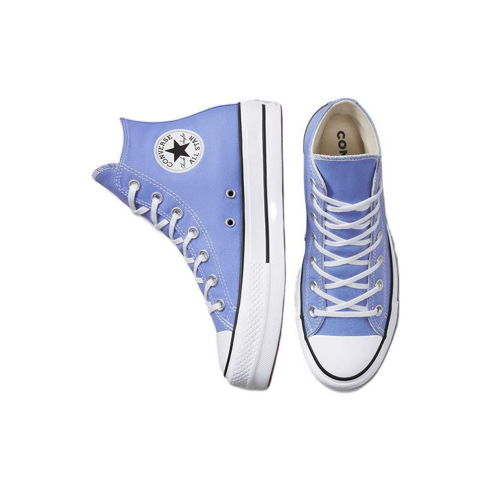 Converse All Star Lift Series Trendy Casual Comfortable Thick Sole High Top Canvas Shoes Women Sneakers Blue A00908C