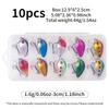 10pcs/box 30mm/1.6g Crank Fishing Lure Artificial Bait with Treble Hooks Plastic Box for Bass Fresh Water and Salt Water Fishing