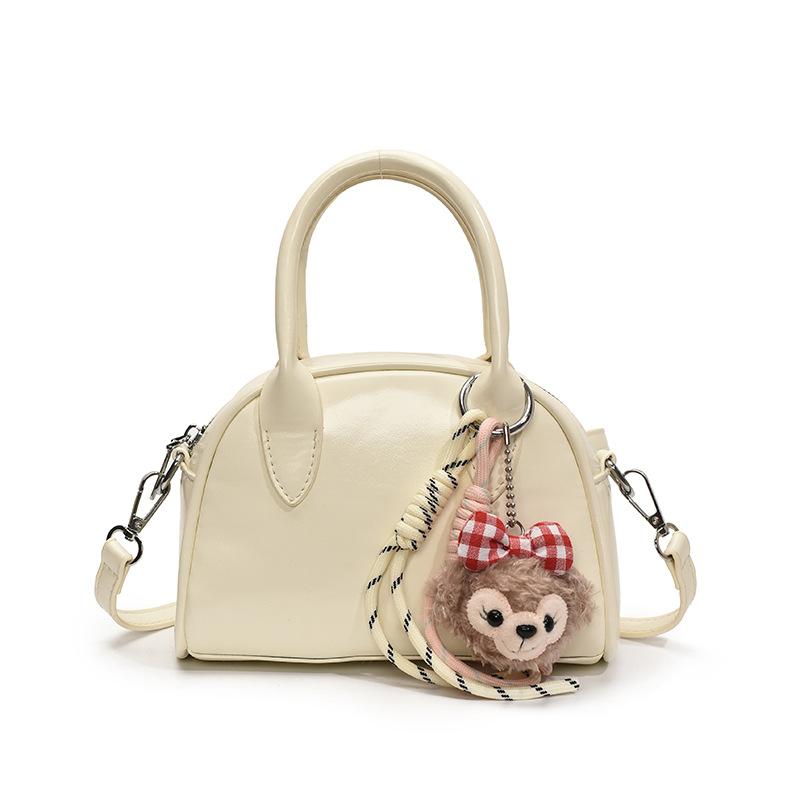 Korean Spring and Summer Popular High-end Portable Boston Bag Fashionable Versatile Foreign Style Sweet Wind Simple Messenger Bag Women