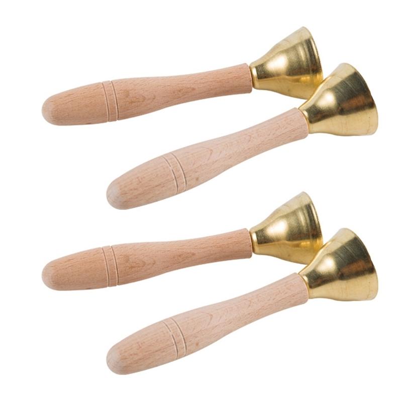 2 Pairs Hand Percussion Bells With Strings/Handles Music Learning Toy For Music Education And Rhythm Training Enduring