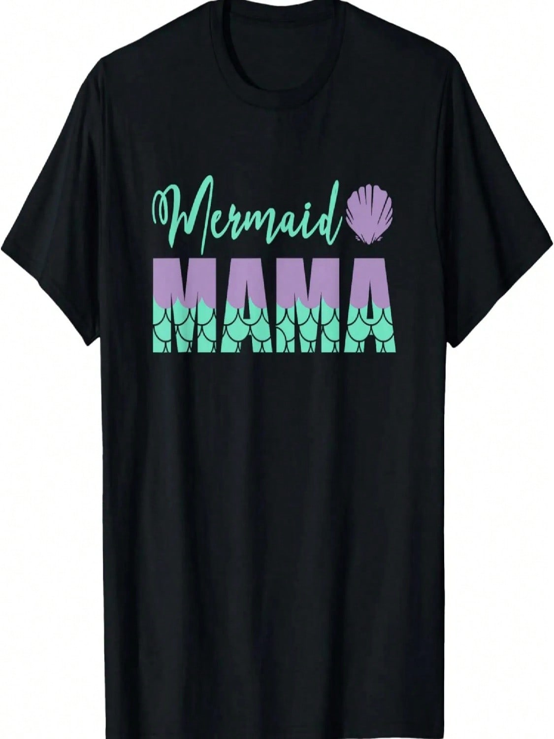 Mermaid Mama Girls & Wounisex T-Shirt, Cute Seashell Design T-Shirt S разноцветный