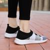 Light Women's Running Sports Shoes Breathable Mesh Knitted Walking Shoes Soft Flats Slip-on Casual Sneakers