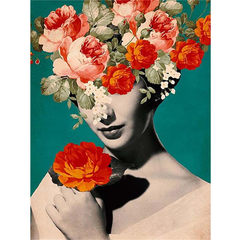 Volle quadratische/runde Diamantmalerei Porträt Frau Strasssteine ​​5D DIY Diamantstickerei Verkauf Schmetterling Mosaik Dekor