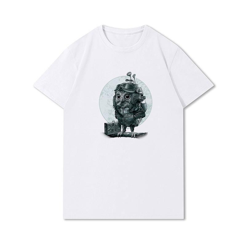 S-3XL 100 Fantasie Harajuku Grafica Estiva Bianca Magliette Donna Stampate Casual Maniche Corte Top Girocollo