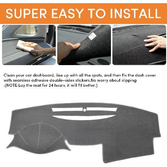 Dash Cover Mat For Toyota Camry 2007 2008 2009 2010 2011 Dashboard Cover Mat Interior Accessories Non-Slip Pad Carpet Sunshield Protector
