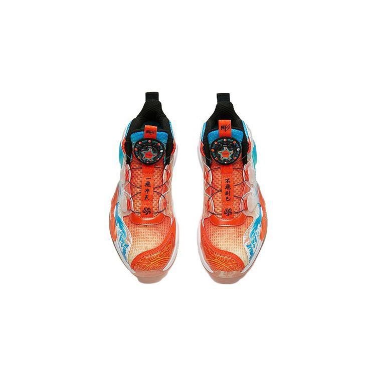 Anta Youth  Childrens Versatile Non-Slip Shock Absorbing Durable Mid-Top Basketball Shoes Kids basketball shoes Orange Black 312131120R-1