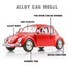 Volkswagen Beetle 1967 Retro Classic Car Simulation Diecast & Toy Vehicle Pull Back & Doors Open RMZ City 1:36 Alloy Model Gifts For Children