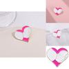 Stylish Enamel Heart Shaped Brooch Creative Alloy Badge For Bags And Accessories