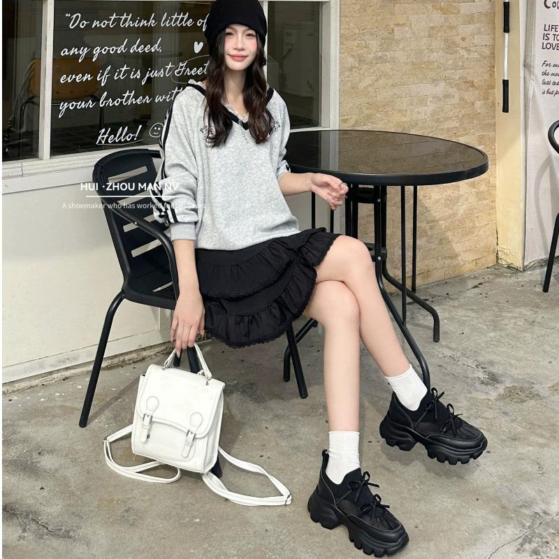 Women's Platform Mary Jane Shoes Fashion Bowknot Designer Casual Shoes for Womens Lolita Ballet Leather Shoes Round Toe Sneakers