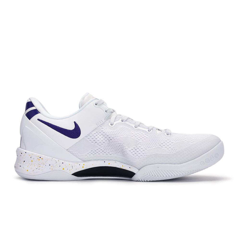 Nike Kobe 8 Cushioning Low top Basketball Shoes Unisex White Purple FJ9364-100(Team171-)