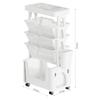 Multi-layer Storage Rack, Storage Rack, Floor-standing Bookshelf, Small Cart, Movable, with Wheels
