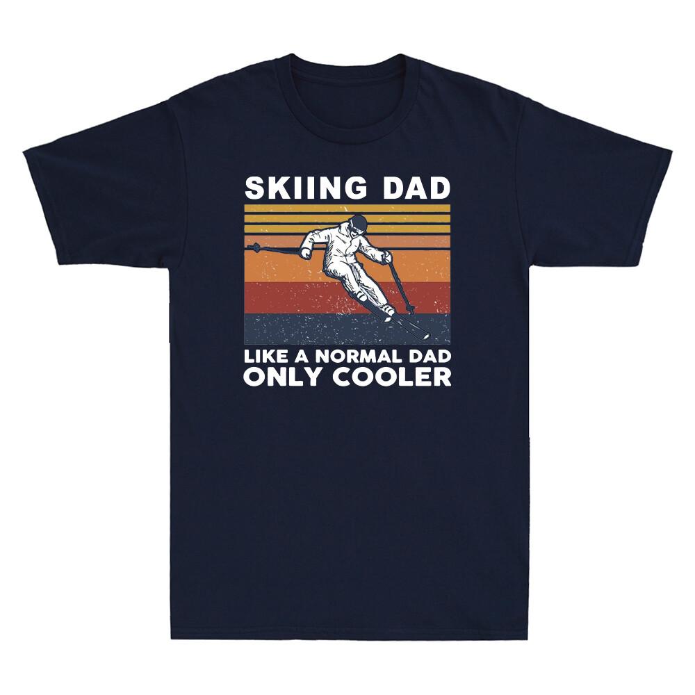 Skiing Dad Like A Normal Dad Only Cooler Vintage Unisexs TShirt Gift For Father