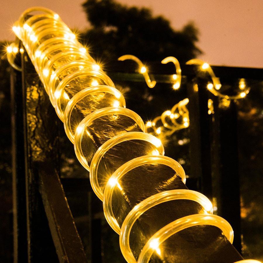 New LED Christmas Garland String Light Outdoor 8 Modes 10M 20M 30M Rope Tube Fairy Garden Lights for Party Wedding Holiday Decor