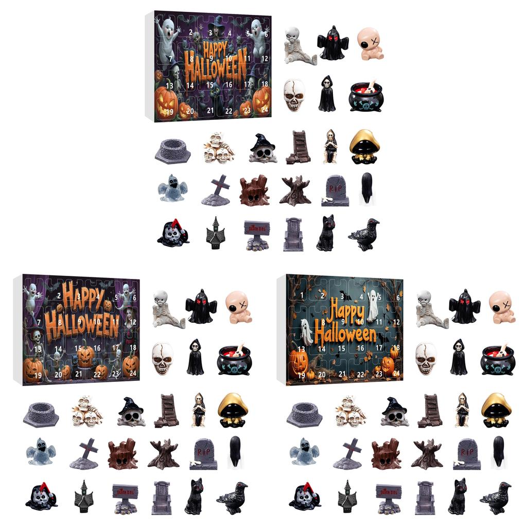 Halloween Geist Skelett Kürbis Harz Schreibtischkalender Countdown Party Dekor Für Zuhause Büro
