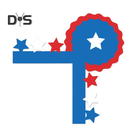 Patriotische Türeckendekoration, 4. Juli, Türrahmendekoration, Holz-Türeckenaufsatz, Ornament für den Gedenktag, den Unabhängigkeitstag, den Veteranentag