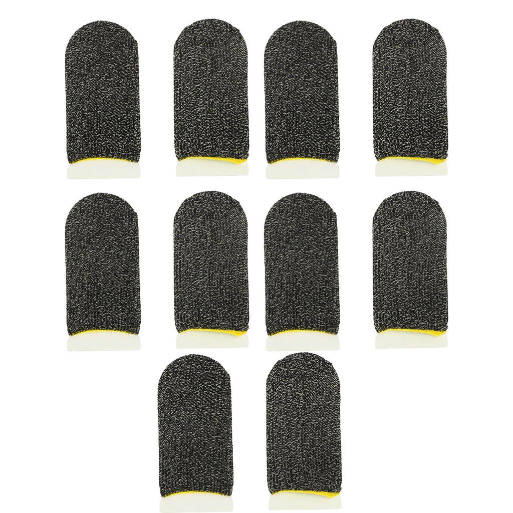 10PCS Finger Sleeves for Gaming Nylon Breathable Anti Sweat Touchscreen Thumb Sleeve Gaming Gloves for Mobile Phone
