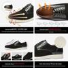 2024 British Style Men's Retro Derby Shoes: Genuine Leather, Round Toe, Lace-Up, Frosted Cow Suede for Spring & Autumn.