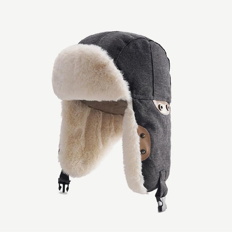 Winter Bomber Cap Plush Hat Lovers Outdoor Climbing Hat Windproof Padded Earmuff