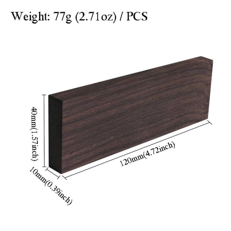 2/4 buc Lemn Ebon Negru Lemn Lemn Mâner Material Mâner Cuțit DIY Lemn Blank DIY Artizanat Mâner Tacâmuri Lemn