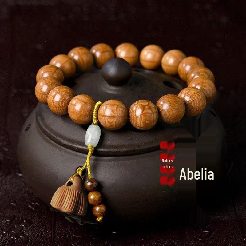Premium 20-Bead Dragon-Subduing Wood Bracelet – Natural Full-Grain Material with Clear Pattern Prayer Beads.