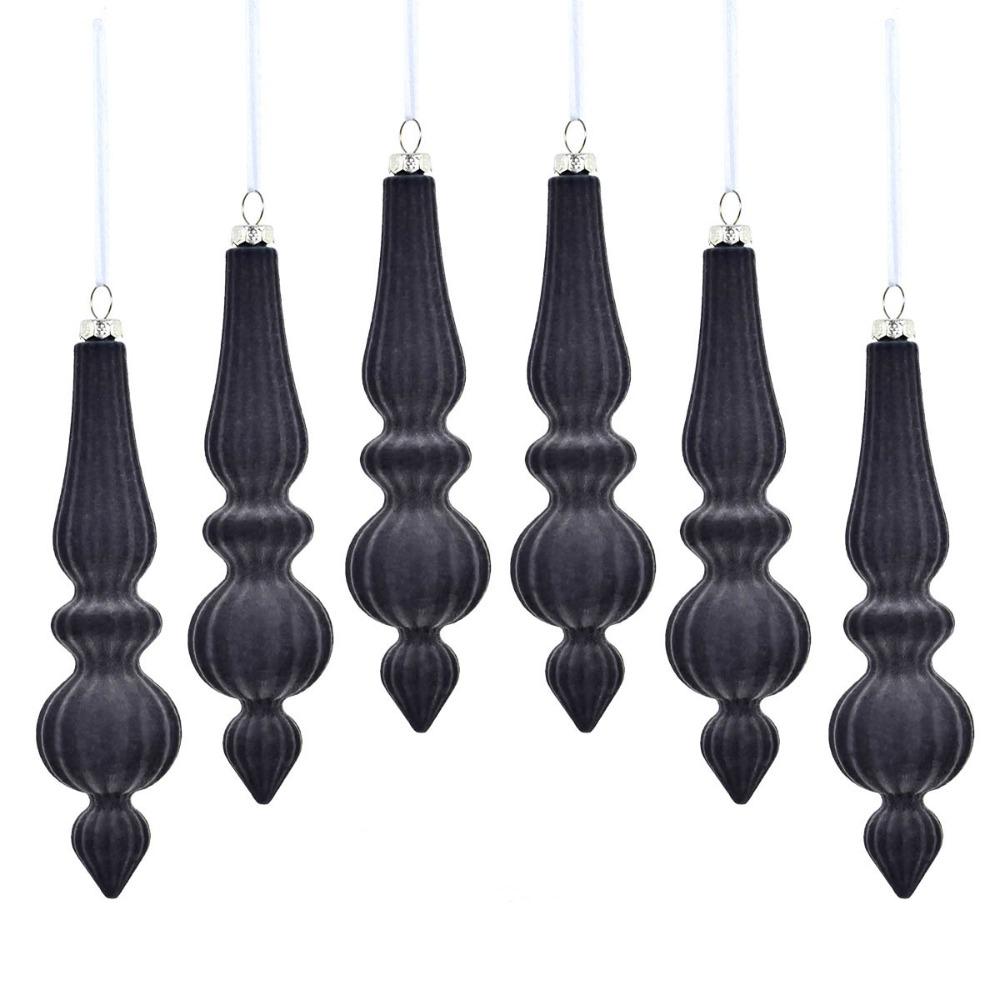 6pcs/Box Velvet Ball Christmas Tree Ornament Plastic Christmas Gift Christmas Gifts Boxes Pendant