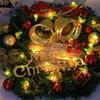 Christmas Decorative String Lights with Red Berries and Christmas Leaves for Holiday Home Decor