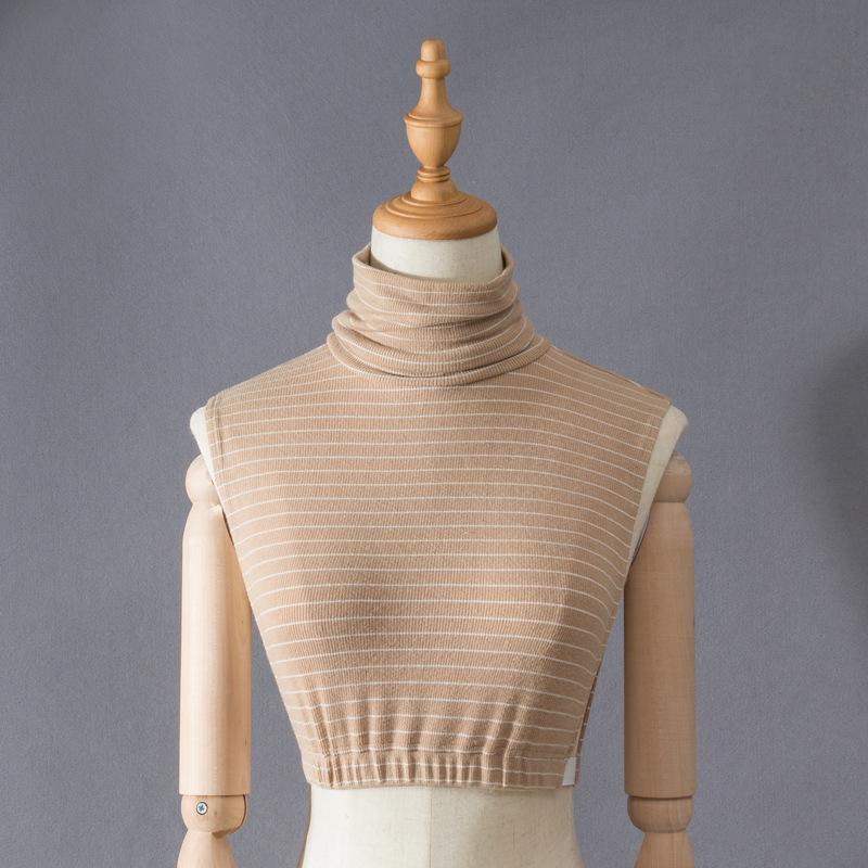 Autumn/Winter Half High Turtleneck Fake Collar Korean Striped Casual Detachable Collar Neck Scarf Cover Pullover Collars