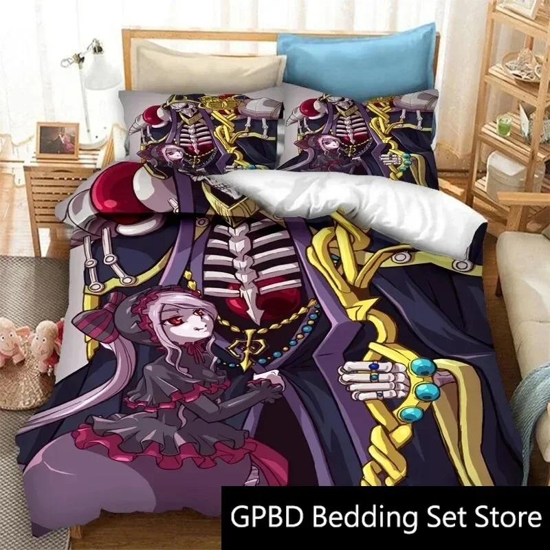 3D Print Anime Overlord Bedding Set Double Twin King Duvet Cover Comforter Pillowcase Boys Girls Adults Bedroom