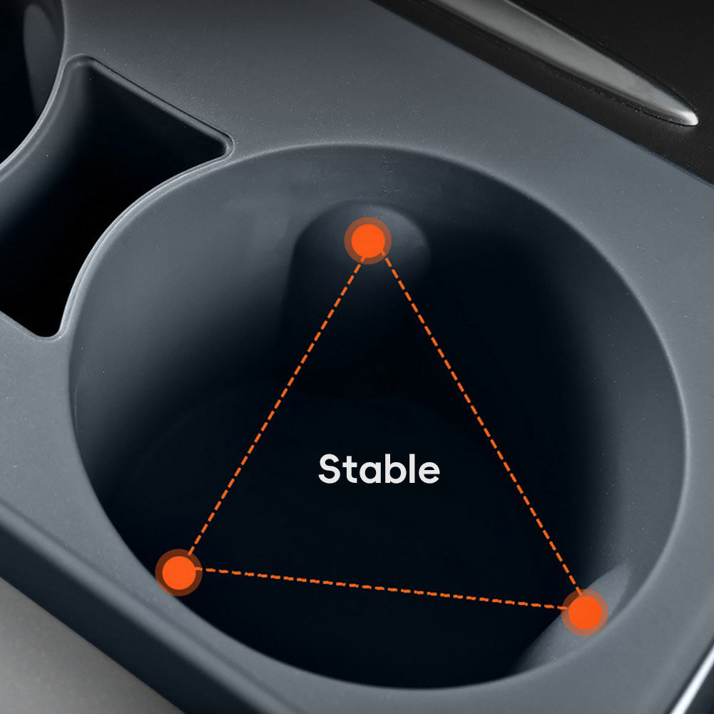 Car Center Console Water Cup Holder Insert Water Cup Holder Limiter 2-Hole Anti Slip Mat For Tesla Model 3/Y Accessories