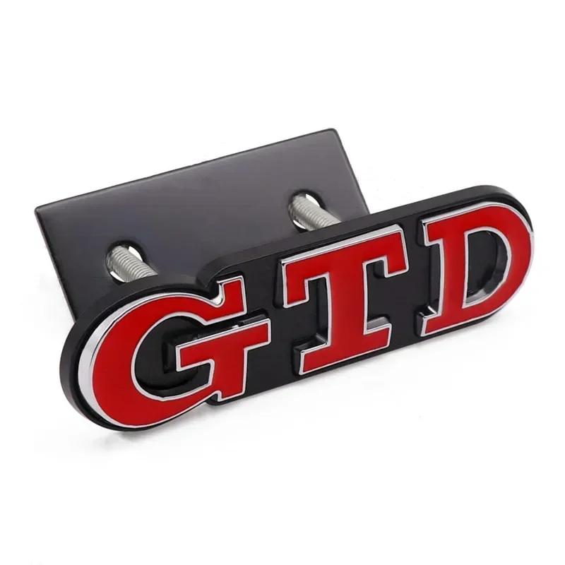 3D Metal Car Front Grill GTD Logo Rear Trunk Sticker Emblem Badge For Volkswagen VW Golf 4 5 6 7 7 MK4 MK5 MK6 MK7 MK8