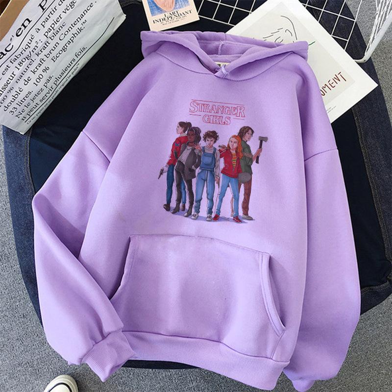 Stranger Things Aufdruck Frühling und Herbst Herren und Damen Langarm Hoodie 6622