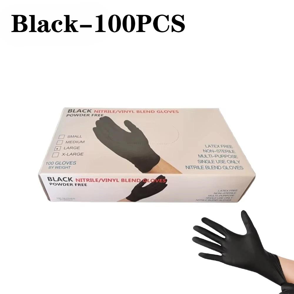 

Disposable Nitrile PVC Gloves Black Thick Durable Waterproof Protective for Household Cleaning Dishwashing KitchenBathroomToilet S